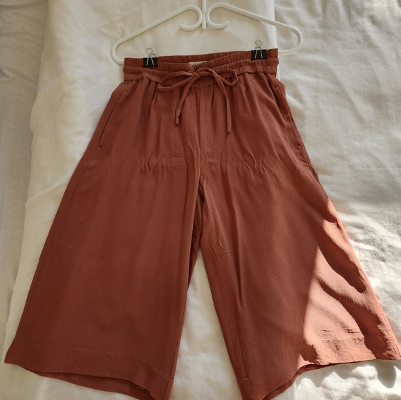 Babaton Pants - Aritzia Babaton S Pink Flowy Culottes